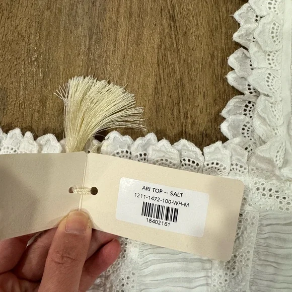 Doen White Ruffled Tank Top - Picture 6 of 12